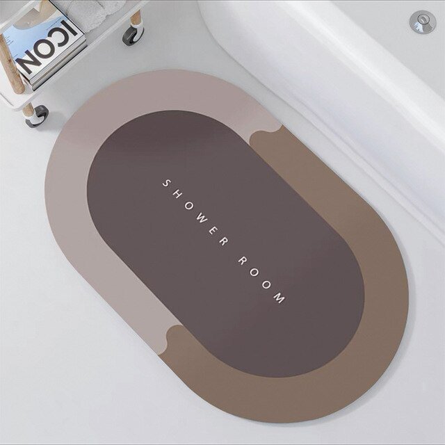 Quick-Drying Diatom Mud Absorbent Bath Mat Household Bathtub