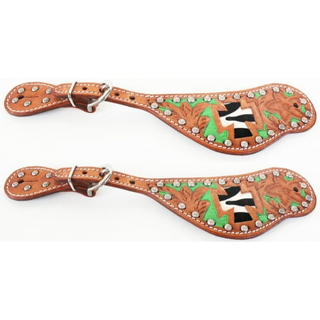 Horse Western Riding Cowboy Boots Leather Spur Straps Tack 