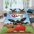 thumbnail image 2 of Bing TV Conjunto de sábanas temático, trío de piezas, cómodo y amigable con la piel, diseño único, regalo de decoración para el hogar para familiares, amigos y fans, 90 cm * 190 cm, 2 of 6