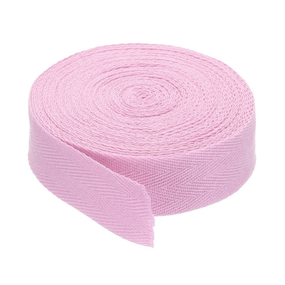 1"/2.5cm Cotton Twill Tape 10 Yards Cotton Ribbon Bias Binding Tape Herringbone Webbing Trim Light Pink