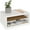 White, variant on Ballucci File Organizer, 2-Tier Document Paper Sorter, Stackable Wood Desk Organizer Mail Holder, Monitor Stand with Storage Shelves, White