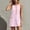 *Pink, variant on ClodeEU Women's Crew Neck Sleeveless Button Down Dress,Casual Cute Loose Mini Dress with Pockets Black,Women's Plus L