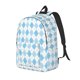 thumbnail image 1 of Fotbe Blue and White Squares Mochila de Lona con Estampado, Mochila Duradera, Mochila Versátil de Alta Calidad, Mochila Compacta Vintage-Medium, 1 of 5