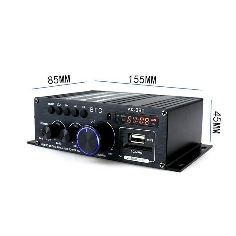 Ak380 Digital Amplifier Stereo BASS Audio Player Car Speaker