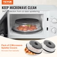 thumbnail image 2 of VEVOR 2PCS Microwave Splatter Covers, 10.4" Collapsible Microwave Lid for Food, 300°F Heat-Resistant PP Splatter Guard for Plate Dish, Multi-Use Kitchen Colander Gadget for Washing Fruits Vegetables, 2 of 9