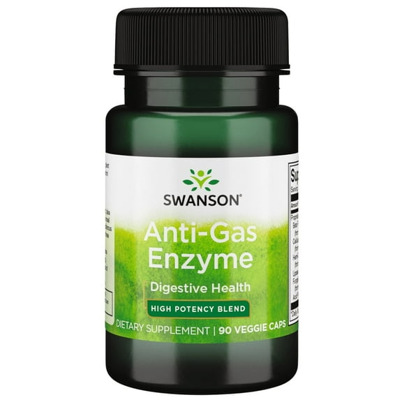 Swanson Anti-Gas Enzyme 123 mg 90 Veggie Capsules
