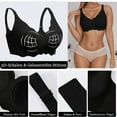 thumbnail image 4 of Fiaer Jelly Bras for Women with Support Wireless Seamless Oversized T-Shirt Bra No Underwire Full Coverage Comfort Bra Black XXXL, 4 of 9
