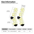 thumbnail image 2 of Logiee Yellow Lemon Leaves Print Adult Socks for Men & Women,Calf Socks, Ankle Socks,Boots Socks,Breathable Casual Sock,Unisex Crew Socks, 2 of 6