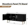 thumbnail image 2 of ARTPOWER 55” Fluted TV Stand, Mid Century Modern TV Stand for 55/60/65 inch TV, Entertainment Center with Storage, Television Stands, TV Console, Media Console for Living Room, Bedroom (Black), 2 of 6