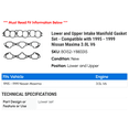 thumbnail image 2 of Lower and Upper Intake Manifold Gasket Set - Compatible with 1995 - 1999 Nissan Maxima 3.0L V6 1996 1997 1998, 2 of 2