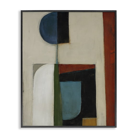 Stupell Industries Mid-Century Balanced Abstract Structure Black Framed Giclee Art, 11 x 14, by Kippi Leonard