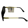 thumbnail image 4 of Fila Men's Matte Black Rectangle Plastic Sunglasses, Yellow Flash Lens SF1275, Black, 4 of 6