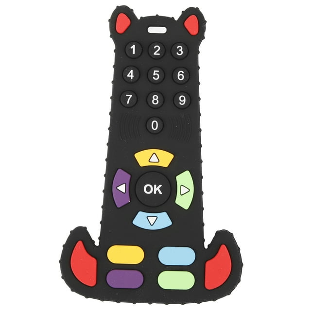 Juguete de dentición con control remoto de silicona suave para rechinar los dientes, mordedor de dibujos animados para bebés, juguete masticable para niños pequeños, niñas, modelo oso