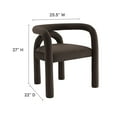 thumbnail image 4 of Side Dining Chair, Brown, Velvet, Bar Pub Cafe Bistro Dining Kitchen Hospitality Restaurant, Modern Contemporary, HB37611, 4 of 9