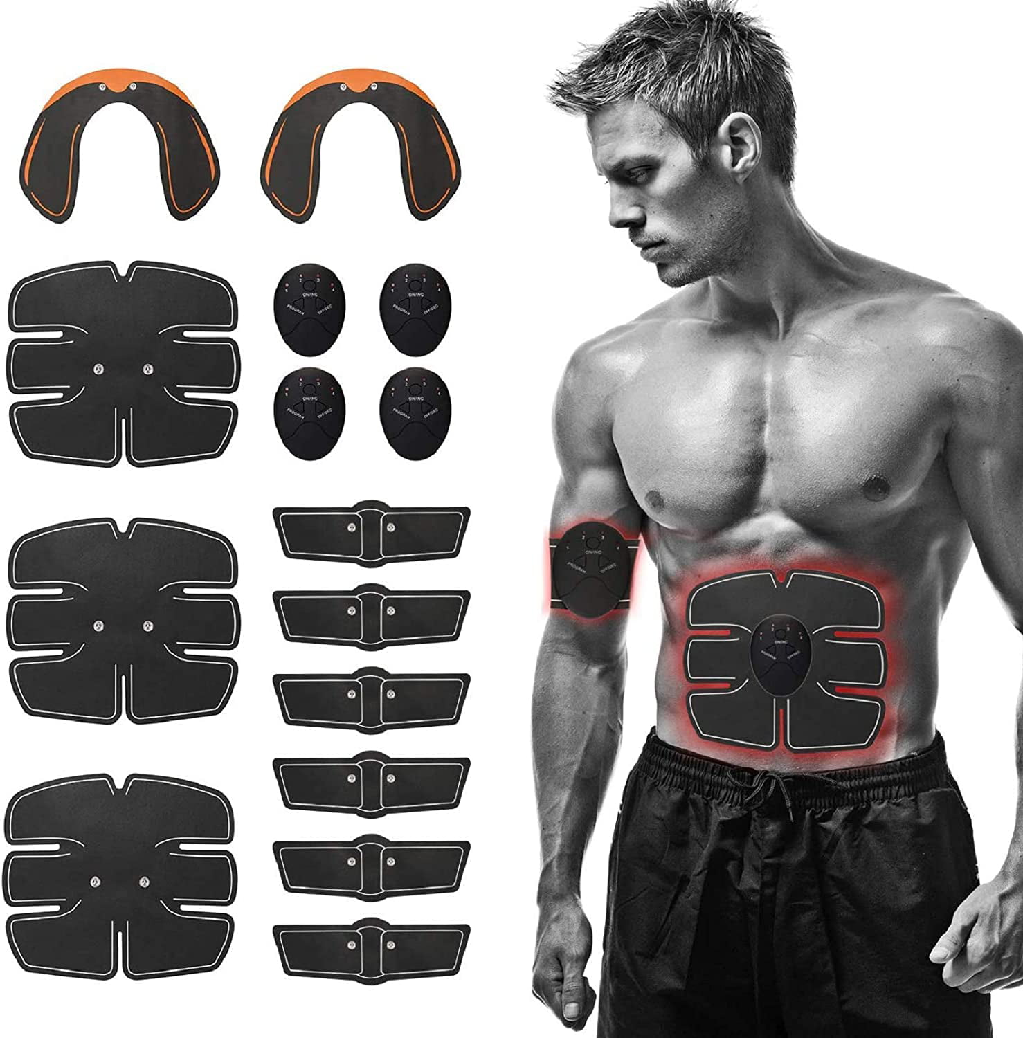 Abs Muscle Toner EMS Abdominal Wireless Training Electric Machine Fat Burner New 
