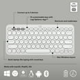 thumbnail image 6 of Logitech Pebble Keys 2 K380s, Multi-Device Bluetooth Wireless Keyboard with Customizable Shortcuts, Slim and Portable, Tonal White, 6 of 11