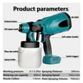 thumbnail image 3 of 800ML Electric Spray Gun Cordless Paint Sprayer Auto Steel Coating Airbrush Compatible For 18V Battery Without Battery ,Durable Build, 3 of 7