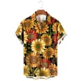 thumbnail image 2 of Nuevas camisas hawaianas con girasoles para verano 2023, camisas de playa con estampado 3D, ropa vintage informal, blusa con solapa para mujer, camisa lisa, 2 of 5