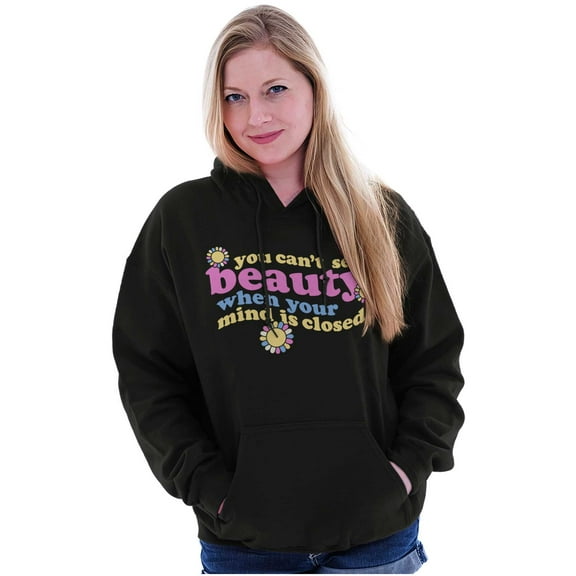 Inspirational Beauty Flowers Saying Hoodie Sweatshirt Women Brisco Brands S