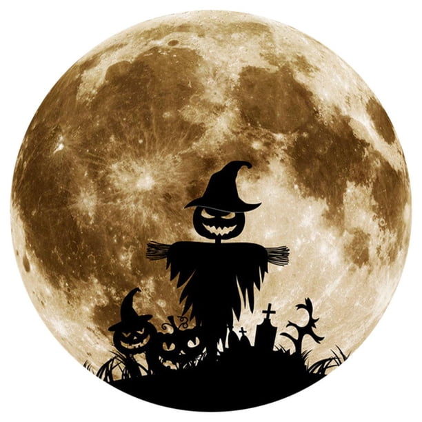 Pegatina de pared luminosa extraíble Calcomanías de decoración de Halloween cruz de calabaza Zulema Pegatinas luminosas