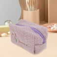 thumbnail image 6 of Unique Bargains 1 Pc Tulip Style Drawstring Makeup Bag for Vacation Purple Plush, 6 of 6