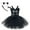 A-Grey, variant on Toddler Girls Dresses Black Mesh Tutu Cat Carnival Pageant Performance Gown 4Pcs Set