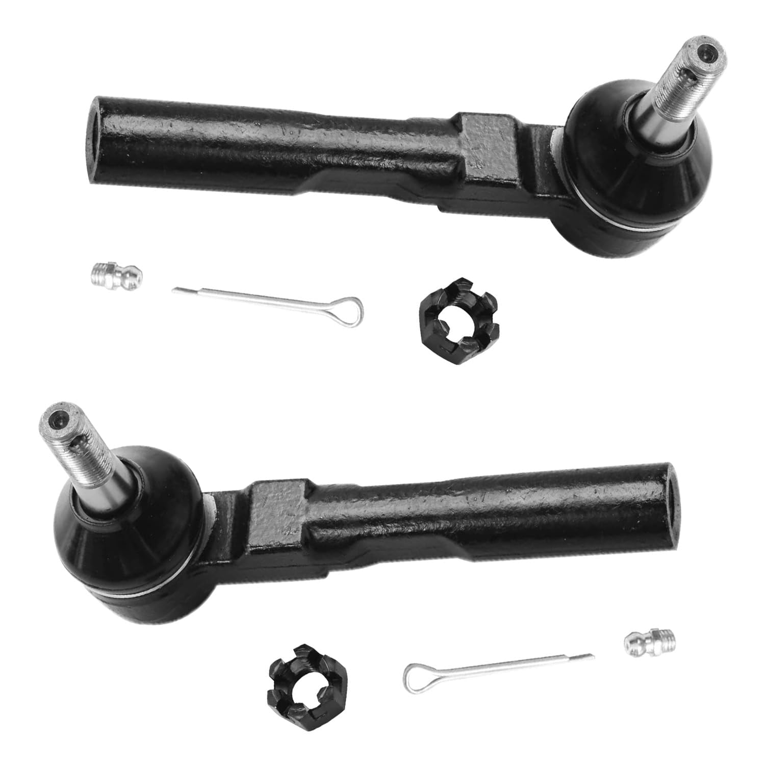 Detroit Axle - 6pc Front Tie Rods Kit for 99-06 GMC Chevy Sierra Silverado 1500, 4 Inner & Outer Tie Rod Ends 2 Boots 1999 2000 2001 2002 2003 2004 2005 2006 Replacement