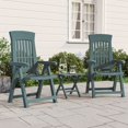 thumbnail image 1 of vidaXL Garden Reclining Chairs 2 pcs Green PP, 1 of 5
