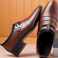 thumbnail image 3 of Men's business casual leather shoes comfortable breathable elegant non-slip quality every classic is decorated leather shoes, 3 of 4