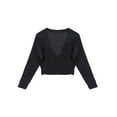 thumbnail image 4 of DPOIS Kids Girls Classic Long Sleeve Ballet Dance Wrap Knit Cardigan Sweater Tops, 4 of 7