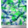 thumbnail image 3 of Soimoi Green polyester Crepe Fabric Rays Tie-Dye Fabric Prints By Yard 42 Inch Wide, 3 of 3
