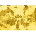 thumbnail image 1 of Ahgly Company Machine Washable Indoor Rectangle Abstract Yellow Modern Area Rugs, 7' x 9', 1 of 4