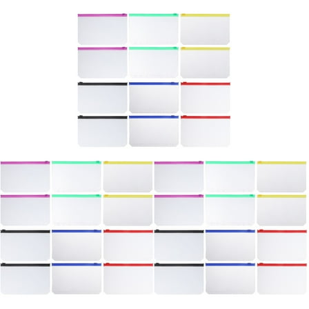 Binder Pouches with Zipper PVC 6 Money Bag 36 Pcs Transparent Organizer Pockets