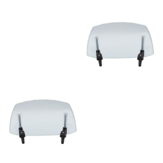 Transemion Riding Comfort Durable Adjustable Clip-on Motorcycle Wind Deflector Extension Spoiler Stability Easy To Install Transparent Blue 2Set