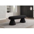 thumbnail image 2 of Meridian Furniture Banc en Tissu Teddy Faux Shearling Noir, 2 of 6