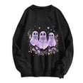 thumbnail image 4 of Black*Friday Chaoheng Hoodies for Women Women's Spooky Graphic Oversized Sweatshirt,Long Sleeve Crewneck Fall Fashion Top Fall Clothes for Women 2025, 4 of 4