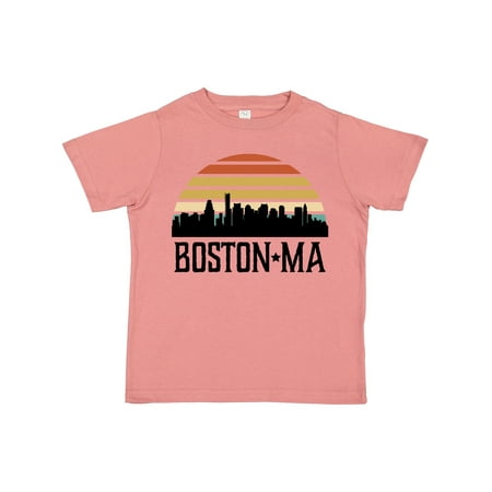 

Inktastic Boston Massachusetts Skyline Sunset Gift Toddler Boy or Toddler Girl T-Shirt