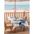 thumbnail image 6 of Navy Blue Tulip Outdoor Tablecloth with Umbrella Hole, Watercolor Farmhouse Floral Botanical Spillproof Waterproof Outdoor Table Cover, Patio Tablecloths for Party Picnic Camping, Rectangle 60"x84", 6 of 9