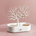 thumbnail image 5 of Anhility Jewelry Display Holder Stand Earrings Pendants Necklace Jewelry Storage Rack Antler Tree Jewelry Box Holder with Drawer, 9.64"x4.92"x10.2", White, 5 of 5