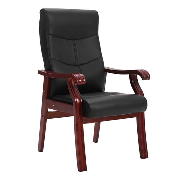High Back Office Guest Chair Leather Executive Single Sofa Chairs for Reception & Conference Room,Lounge Reading Comfy Arm Chair for Living Room