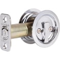 thumbnail image 2 of Stone Harbor Hardware Round Pocket Door Lock, Privacy Function, 2-3/4" Backset, Polished Chrome, 2 of 3