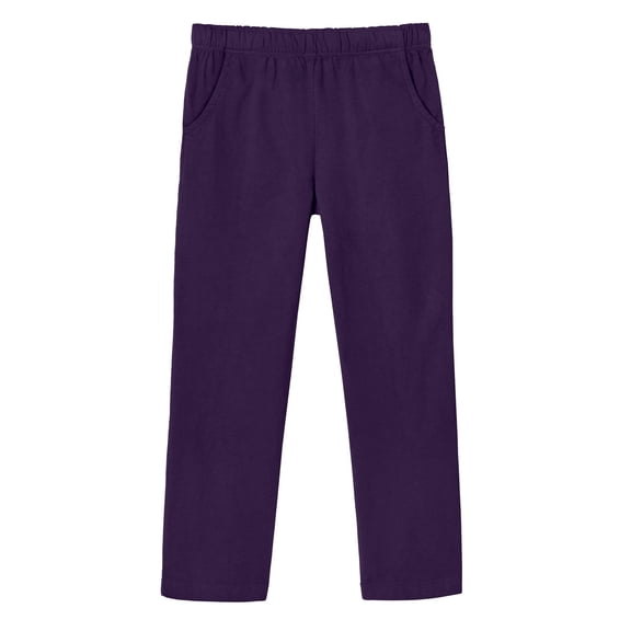 Girls Soft Cotton UPF 50 Jersey Pocket Pants | Purple