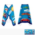 thumbnail image 4 of Kids Printed Swim Towel for Children, Quick-Dry Fabric with Snap Closure for Beach, Hot Spring, and Pool Use, Hooded Poncho Style, 4 of 9