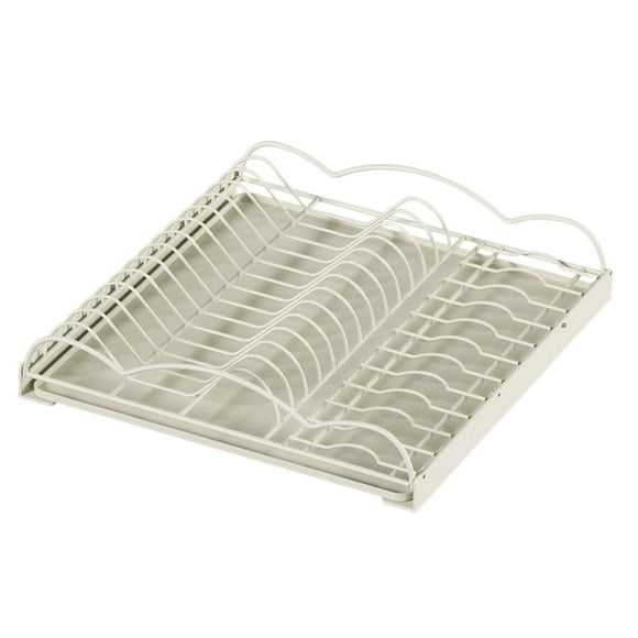 Tnarru Extendable Dish Rack, Extendable Plate Organizer, Tableware, Portable, Extendable Pantry Drawer, Cabinet Organizer for Pantry