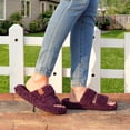 thumbnail image 2 of Pantuflas EverFoams para mujer, peluche, punta abierta, espuma viscoelástica, 2 of 7