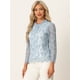 thumbnail image 2 of AllegK BluFloral Con Cuello De Volantes Y ManLarCon Encaje Superior PaMujer Azul XS, 2 of 6