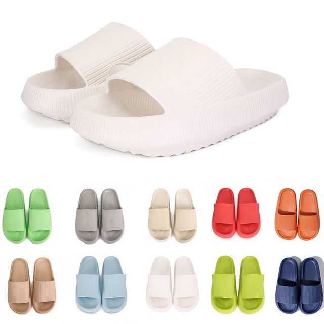 Zapatillas rosyclo Cloud Massage, suela gruesa, antideslizantes, blancas