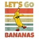 thumbnail image 2 of Cotton Short Sleeve Let's Go Banana Bananas Kids Funny T-Shirt for Men Women, 2 of 7