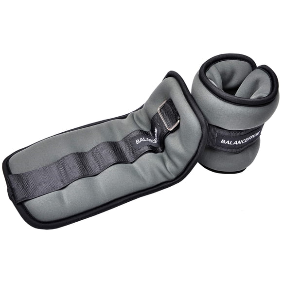 Balancefrom Tobillo, Muñeca, Brazo, Pierna, Pesas Totalmente Ajustables, 3 Libras Cada Uno (Par De 6 Libras), Gris