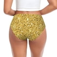 thumbnail image 3 of Womens Underwear - Gold Glitter Sparkles No Show Seamless Underwear for Women, Stretch Women's Panties, Hipster Soft Comfort Ladies Panties Bikini Underwear Briefs, 3 of 6